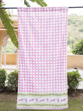 Alpana Hand Block Printed Cotton Curtain - Pinklay