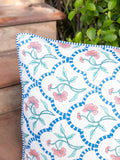 Anand Hand Block Printed Cotton Cushion Cover - 24 Inch - Pinklay