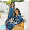 Dabu print indigo handblock printed summer cotton womens clothing - pinklay