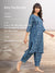Blue Hand Printed Cotton Kurta - Pinklay