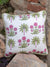 Green, Pink, and Turquoise Hand Block Print Firdous Cotton Bed Set - Pinklay