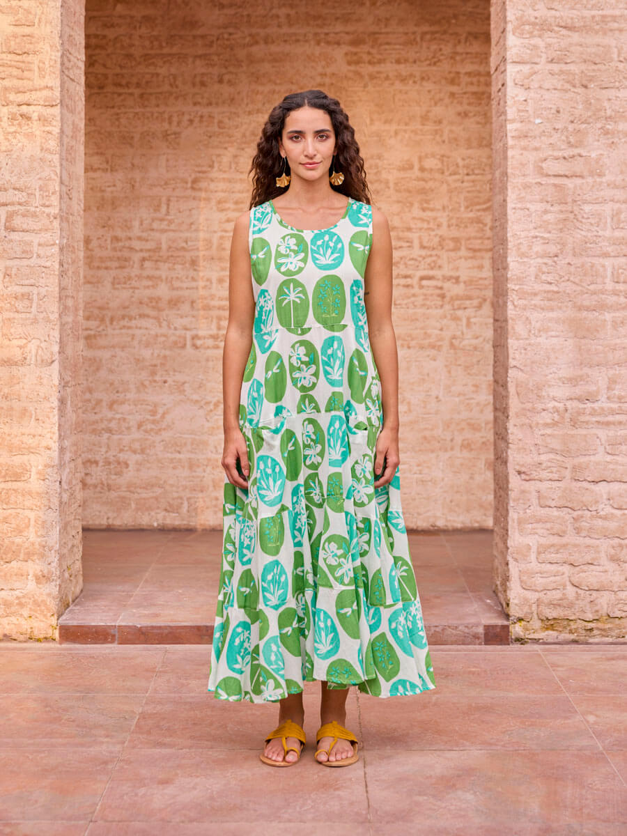 mulmul cotton maxi dress DESIGNER Pure Mul Cotton MAXI DRESS