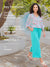 Set of 2 - Julie Poncho Top and Palazzo Pants - Pinklay