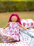 Set of 6 - Giggles Hand Block Printed Bedding Set with Gift Box - Pinklay