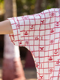 Starfish Hand Block Printed Cotton Pyjama Set