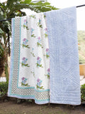 The Baagh Block Printed Cotton Quilt - Pinklay