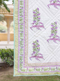 The Great Indian Stag Block Printed Cotton Quilt - Pinklay