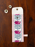 Lotus Love Block Printed Toothbrush Travel Pouch - Pinklay