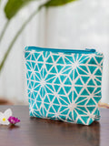 Blue Star Hand Block Print Cotton Travel Pouch - Pinklay