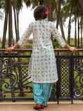 Daffodil Hand Block Printed Cotton Long Kurta