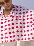 Polka Polka Poncho Shirt Top - Pinklay