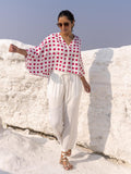 Set of 2 - Cherry Blossom Poncho Top and Pants - Pinklay