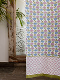 Kusum Hand Block Printed Cotton Curtain - Pinklay
