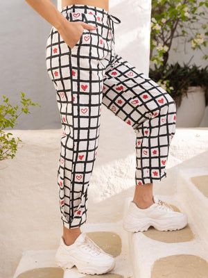 Yin and Yang Cotton Trousers - Pinklay