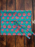 Floral Turquoise Cotton Bag | Pinklay