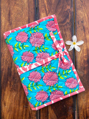 Floral Turquoise Foldable Jewellery Pouch | Pinklay