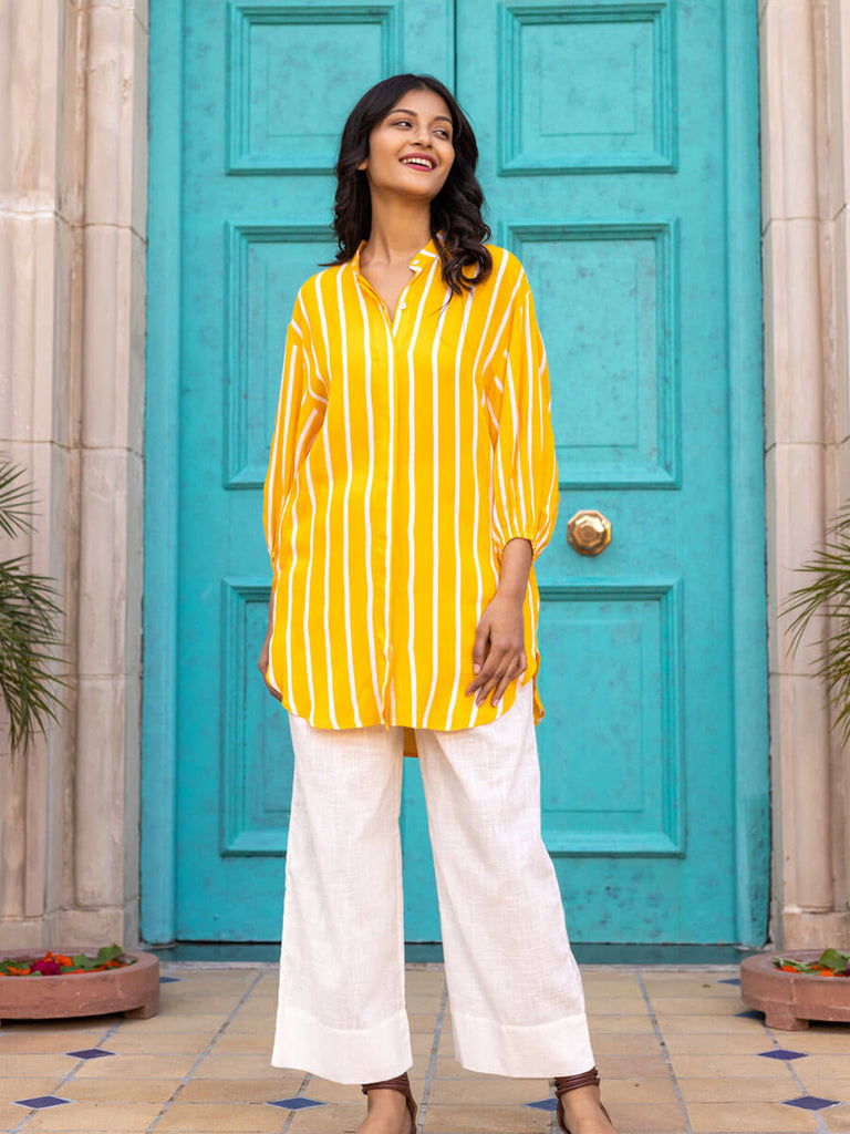 Set of 2 - Sunny Side Up Shirt Top and Trousers - Pinklay