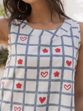 Harper Hand Block Printed Sleeveless Top - Pinklay