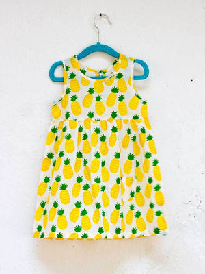 Ananaas Organic Cotton Dress with a Pocket Kids Clothing