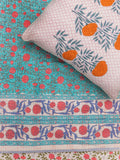 Aster Kantha Cotton Bed Cover - Pinklay