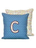 Letter C Cotton Cushion Cover - 12 Inch - Pinklay