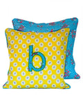 Letter B Cotton Cushion Cover - 12 Inch - Pinklay