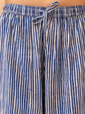 Blue Bliss Stripes Modal Palazzo Pants