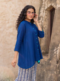 Solid Blue Slub Shirt