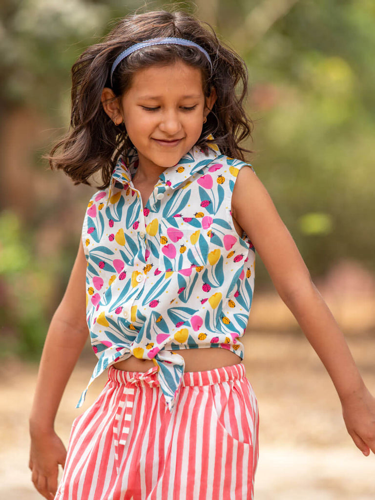 Set of 2 - Popsicle Organic Cotton Top and Pant Set