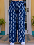Indigo Meadow Cotton Dabu Hand Block Printed Pants