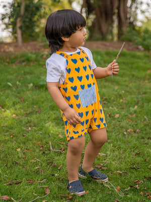 Candy Love Organic Cotton Dungarees - Pinklay