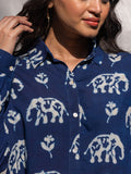 Indrani Indigo Dabu Shirt