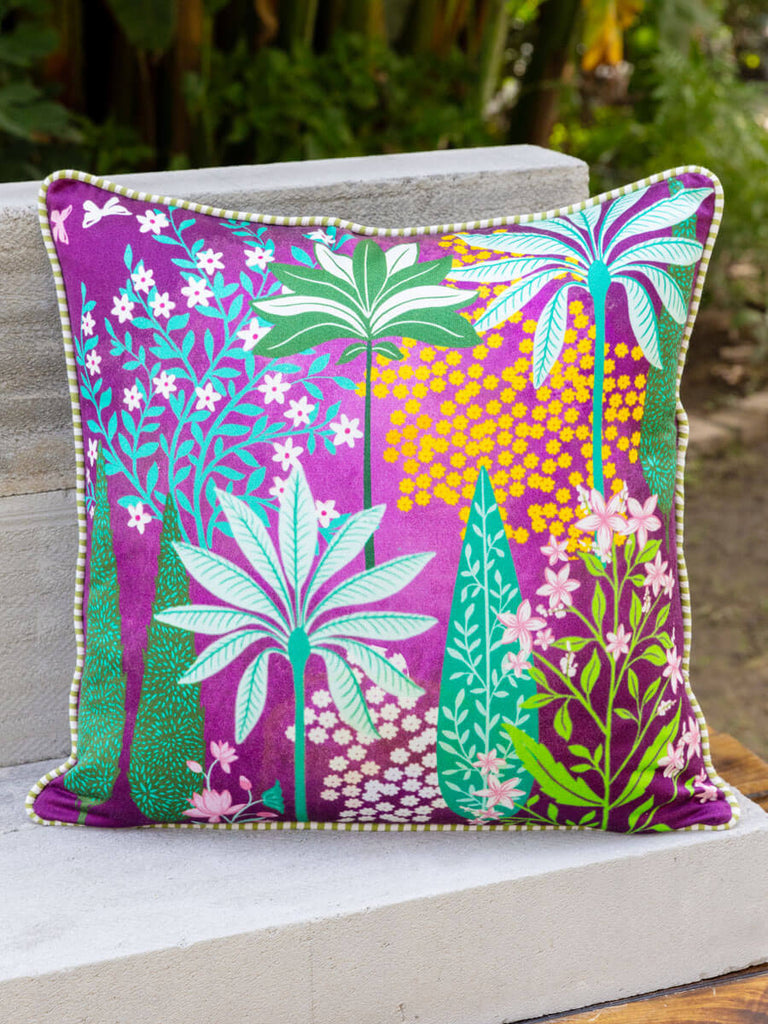 Set of 7 - Gardens of India Cushion Covers - 18 Inch