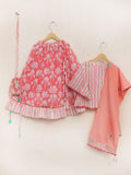 Set of 3 - Nurvi Block Printed Cotton Lehanga