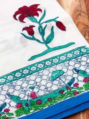 Oonjal Block Printed Cotton Curtain - Pinklay