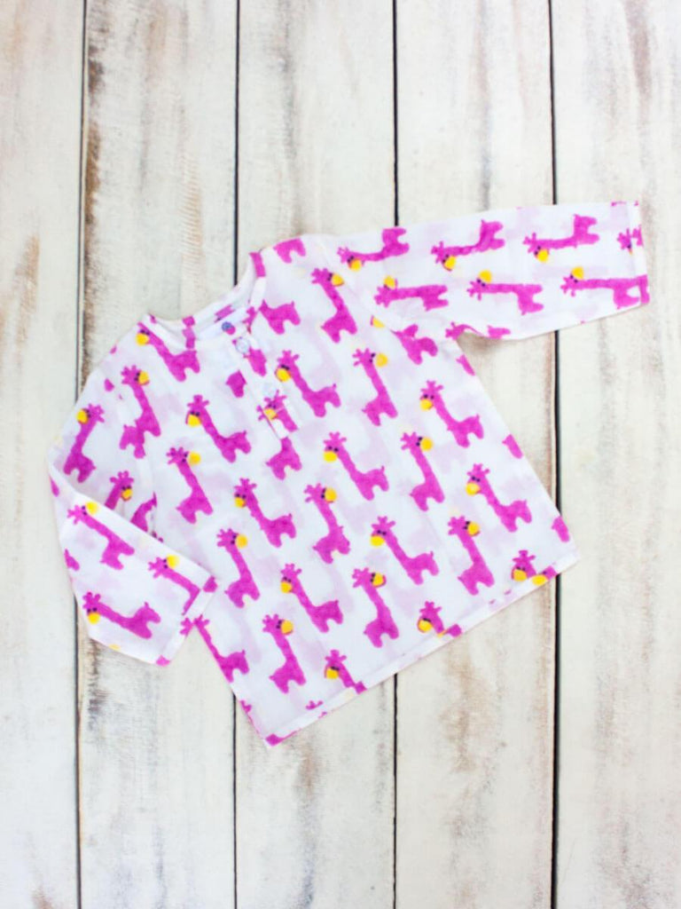 Pink Giraffe Organic Cotton Kurta Kids Clothing