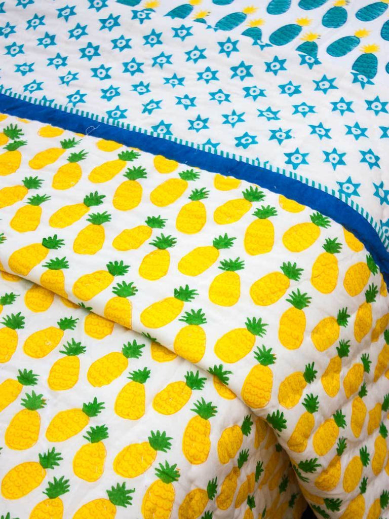 Ananas Organic Cotton Quilt - Pinklay