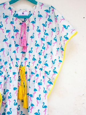 Flamingo Organic Cotton Kaftan for Kids Kids Clothing