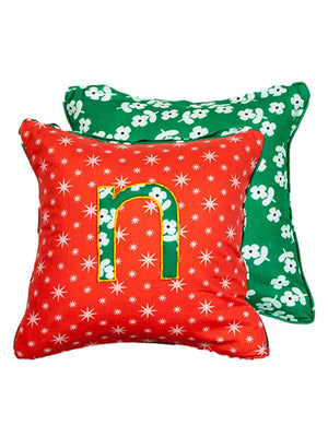 Letter N Cotton Cushion Cover - 12 Inch - Pinklay