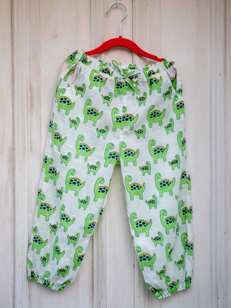 Dino Organic Cotton Comfort Pants - Pinklay