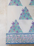 Fields of Lavender Block Printed Cotton Curtain - Pinklay