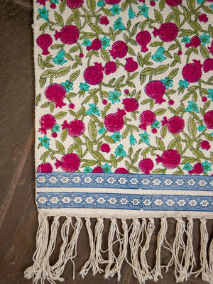 Fruits of Paradise Dhurrie Rug - Pinklay