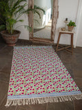 Fruits of Paradise Dhurrie Rug - Pinklay