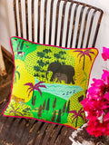 Garden of Eden Cotton Cushion Cover - 16 Inch - Pinklay