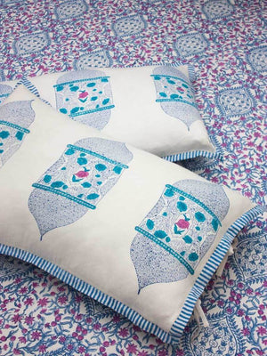 Set of 2 - Gul Cotton Pillow Cover - Pinklay