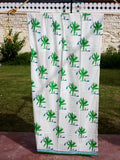Kadali Block Printed Cotton Curtain - Pinklay