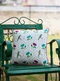 Lotus Jaal Block Printed Cotton Cushion Cover - 16 Inch - Pinklay