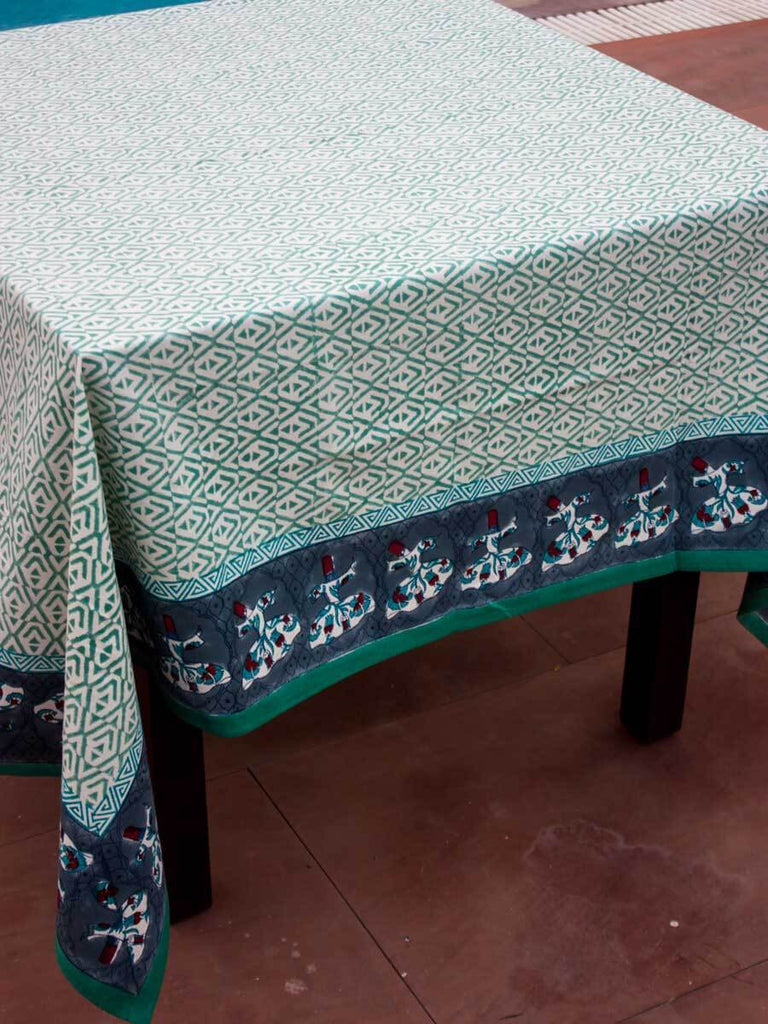 Mahtab Hand Block Print Cotton Table Cover Table Cloths
