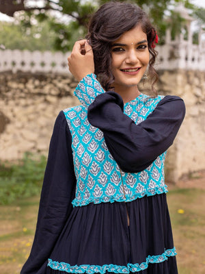 Mahtab Quilted Anarkali Jacket Dress