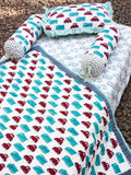My Red Car GOTS Certified Organic Cotton Cot Bedding Set of 5 - Pinklay